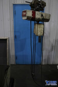 1 Ton, Coffing #FC.2008.3, electric chain hoist, 10' lift, pendant Control, #74000