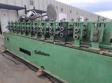 12 Stand, Dahlstrom rollformer, 2" spdl., 8" R.S., 13" horiz, 4-1/2" to 7-1/2" vert.