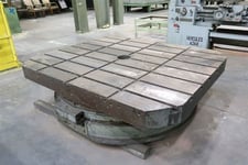 60" x 72" McKee Kenton, T-slotted,manual,rotary table, 7 T-slots running long way, 3 slots running short way