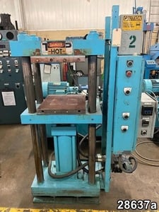 40 Ton, TMP, compression molding/heated platen press, hydraulic, 4-post upstroke, 13 stroke, #28637