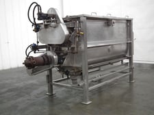 Batch kettle blending cooker, L & A #T-903, 350 gallon double rotating auger spiral coil batch cooker