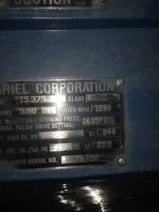 15.375" Bore, Jgk, 5.50" Stroke, 1200 Rpm Mawp 635Psig S/N C-76750