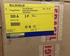 300 Amps, Square D, MJL36300-LW, MJL circuit breaker LW suffix = control tap terminals