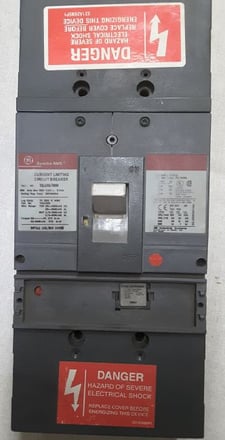 600 Amps, General Electric, SGLA36AT0600-NTO, 600V w/rating plug circuit breaker