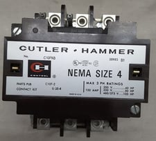 Cutler-Hammer, C10FN3AB Citation Series, size 4 contactor with 120v coil