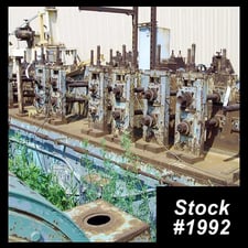 12 Stand, Proma, rollformer, 1-1/2" spindle diameter, 9" roll space, 12" horizontal center, 5.5"-8" vertical