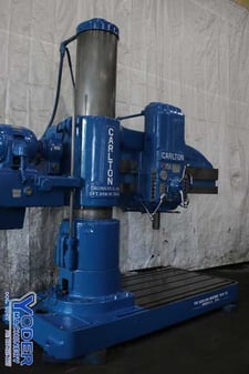 6' -19" Carlton #4A, radial drill, 76" x50" base, power elevation/clamping, 15 HP, #74022