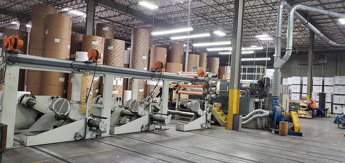 Maxson #DFK, dual rotary knife sheeter, 11"-57" width, 16"-60" lgth, 10000 lb. capacity, 2000