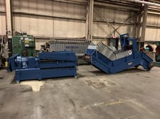 Maren #60, corrugated box shredder w/incline conveyor & dumper, 50 HP