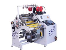 SRC Systems Limited #645CS, narrow web slitter rewinder, shafted unwind, new