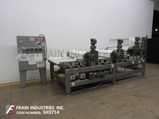 Bakery Equipment Sheeters, line consists of product former & press, former has a teflon product feed hopper