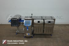 Loma #IQ4/CW3-1500, combination metal detector & checkweigher rated from 10 to 140 feet per minute, touch pad