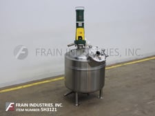 62.5 gallon Walker, 316L Stainless Steel insulated & jacketed kettle, 250 liter, 30" dia. x 30" deep with 24"