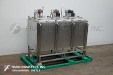 500 gallon 3 Chamber, 304 Stainless Steel flavor tank, each chamber is 170 gallons, lift up cover, prop