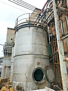 15000 gallon Witherup Fabrication & Erection, vertical Stainless Steel mixing agitated tank, 12' x 18', flat