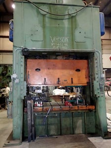 250 Ton, Verson #250-s2-96 Straight Side Press- 42" x 96" Bed, 14" Stroke, 24" Shut