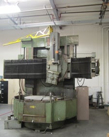 56" King, vertical turret lathe, 56" table w/4-Jaws, 66" swing, 44" under rail, 3-Axis digital read out