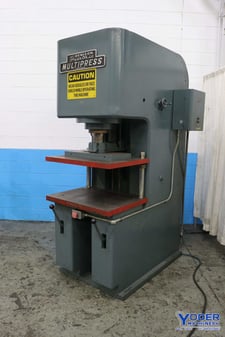 50 Ton, Denison #NA50C92D13A112-P20, hydraulic C-frame press, 19" x30" bed, 30 HP, #73202