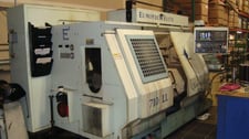 Eurotech #710SLL, 8" chuck, 2.7" bar, Fanuc 18i-T, live tooling, sub spindle, collet chucks, chip conveyor