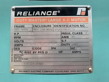 900 HP 3600 RPM Reliance, Frame 5810SZ, WPISB, 460 Volts