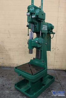 14" Cincinnati Bickford, single spindle drill, 14" throat, 30" x25" table, #4MT, 7.5 HP, #73120