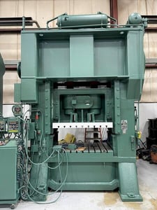 400 Ton, Minster #E2-400-60-48 Hevi-Stamper straight side double crank press, 6" stroke, 28" Shut Height, air