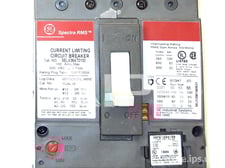 GE Spectra Sel Mccb 100at, Inst. 287-1260, Rms1 Lsi