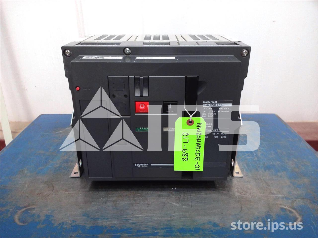 2000 AMPS SQUARE D MASTERPACT NW20HA DC INTERRUPTOR NO AUTOMÁTICO EO/BI 48 VOLTS DC CONTROL, 48 VOLTS DC UV