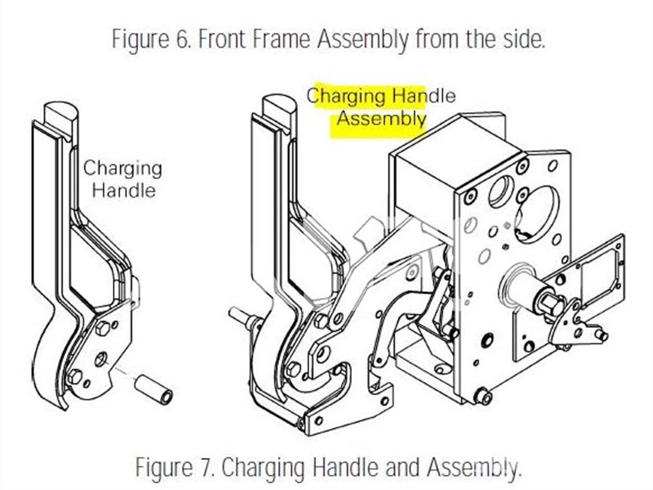 GE Manual Charge Handle Assembly For Wavepro, Large Frame