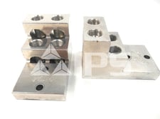 Burndy Aluminum Universal Terminal 2 Hole, Four: 1/0 Awg, (str)750 Kcmil, 3/8 Stud