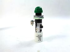 GE Et-16 Led Green Indicating Light Assembly New Green Translucent Cap, 120vac, 1900 Ohm Resistor