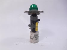 GE Et-16 Green Indicating Light Assembly Green Cap, 48vdc, 200 Ohm Resistor