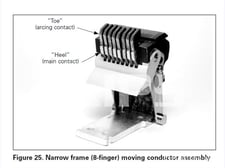 Ch Moving Main Contact Assembly Unused Surplus For Mdn 800-2000a, 42/65k Amps