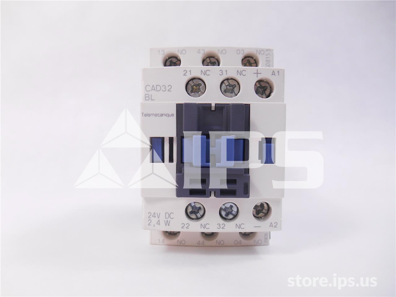 Square D, relevador de control CAD32BL de 24 V CD, 3NA/2NC, bobina de bajo consumo