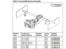 Ch Drawout Racking Mechanism Assembly F0r Mds 4000a, 3 Pole