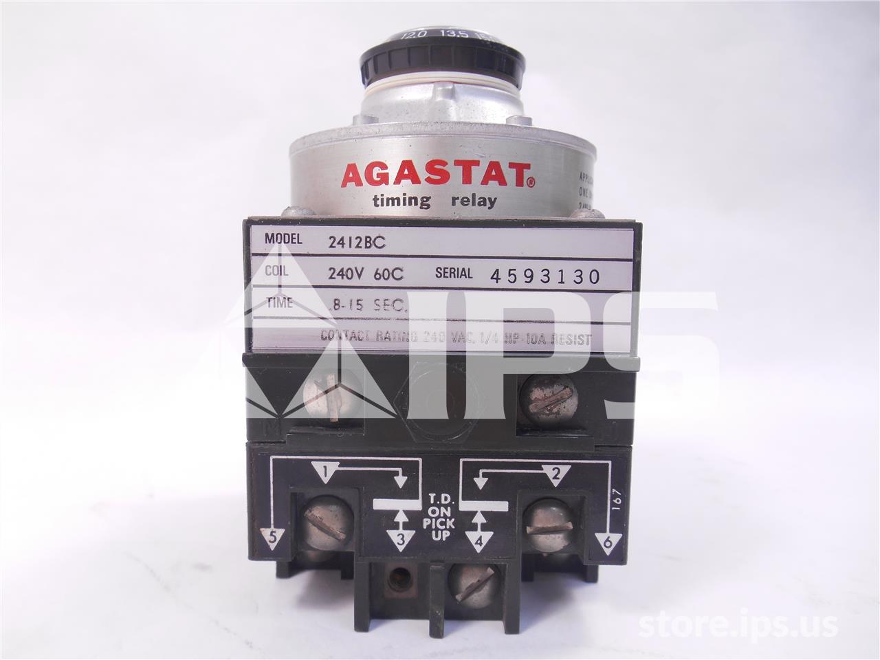 Agastat Timing Relay 240vac, .8-15 Seconds, On Delay