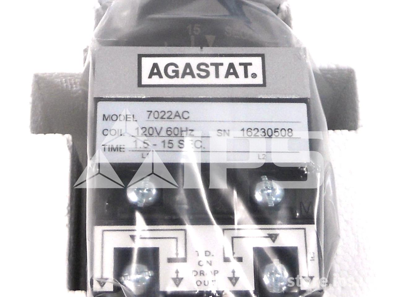 Relé temporizador Agastat 120 VCA, 1.5-15 segundos, retardo a la desconexión