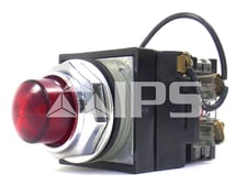 GE Cr104p Push To Test Indicator Light 120vac, Red Lens