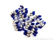 GE 125 Volts DC Blue Led Indicating Light Bulb New For Et-16 Fixture, Use With 2000 Ohm Resistor