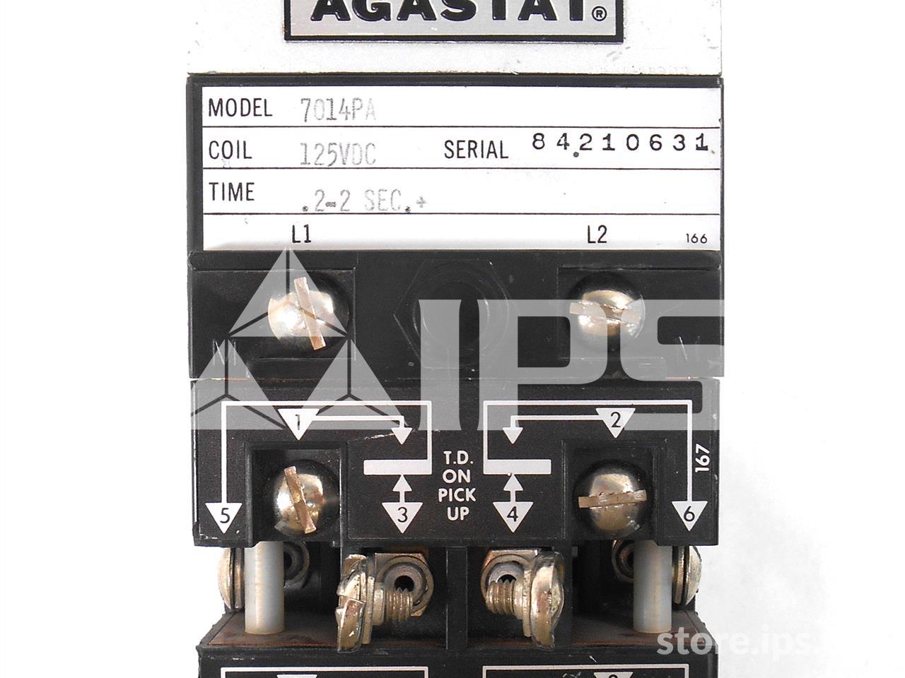 Agastat Timing Relay 125vdc, .2-2 Seconds, On Delay