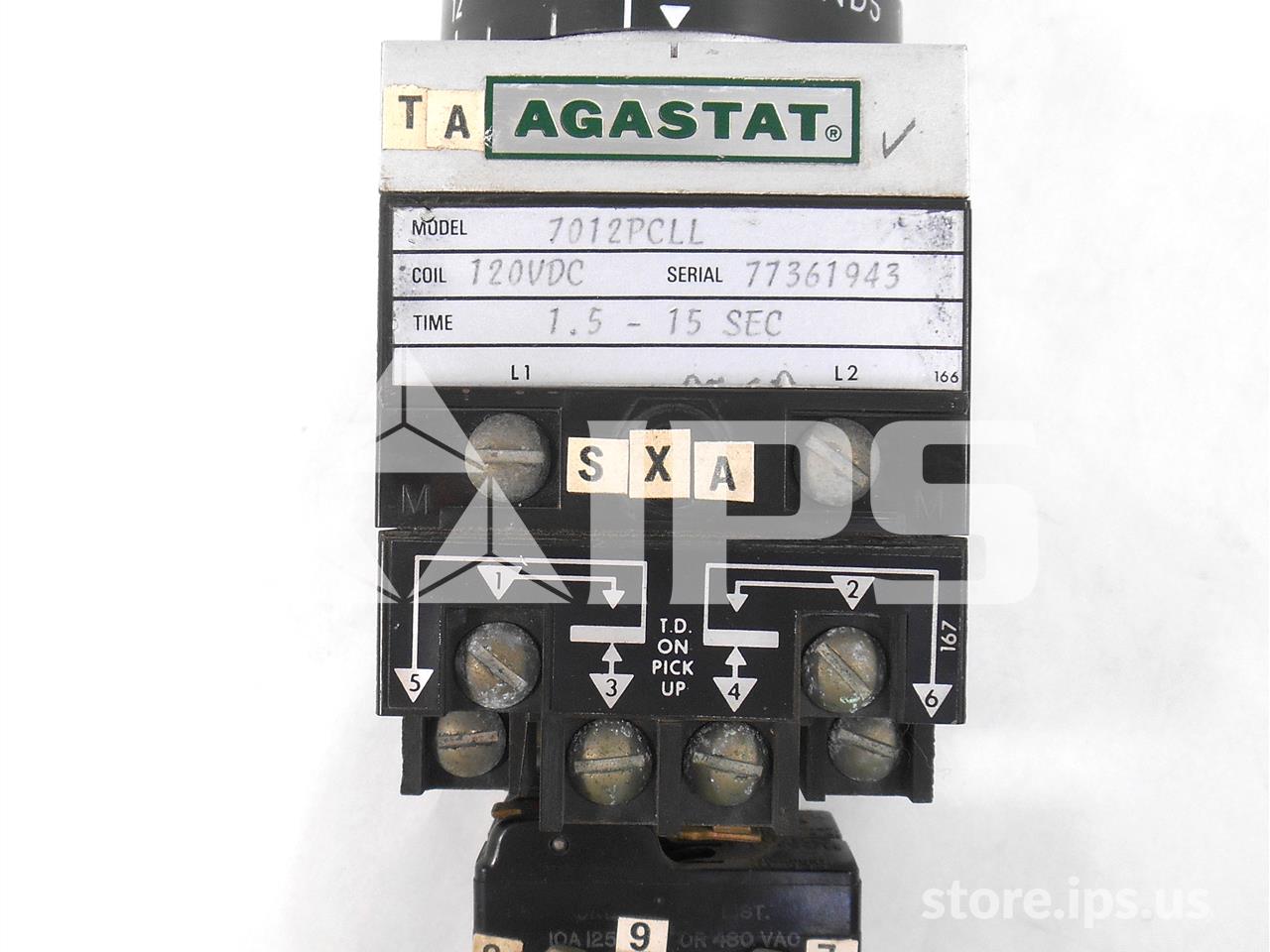 Relevador de tiempo Agastat de 120 Vcd, 1.5-15 segundos, retardo a la conexión