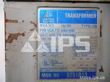 GE 4:1 Dry Type Qb Power Transformer 480:120 3kv Amps