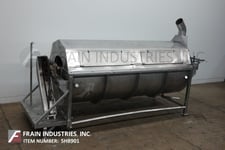 Rotary Blancher, Lyco #8600, 304 Stainless Steel, 48" OD x 144" long perforated drum, 2 flip up access doors