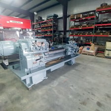 18.5" x 54" Axelson #16, engine lathe, 11" swing over cross slide, 3-jaw 12" chuck, 15 HP, taper attach, 1958