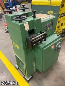 4.7" x .05" Bruderer #12120B, precision leveler, 19 rolls @ .39" dia., 10-100 FPM, #28744