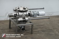 Meyer #KIP, 316 Stainless Steel, rotary airlock, with a 12" diameter inlet & outlet, 19" diameter flanges