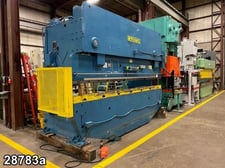 175 Ton, Wysong #175-12, hydraulic press brake, 14' overall, 150" between housing, 6" stroke, 10" throat