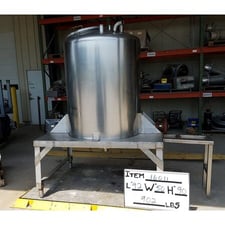280 gallon Cherry Burrell, Stainless Steel sanitary mix tank, #16011
