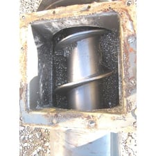 9" diameter x 8' long, Goodman Conveyor Co., Carbon Steel heavy duty tubular screw conveyor, #11521
