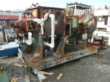 100 gallon J.H. Day Mixtruder, steel, jacketed, 40 HP, hydraulic power pack, bolt on lid